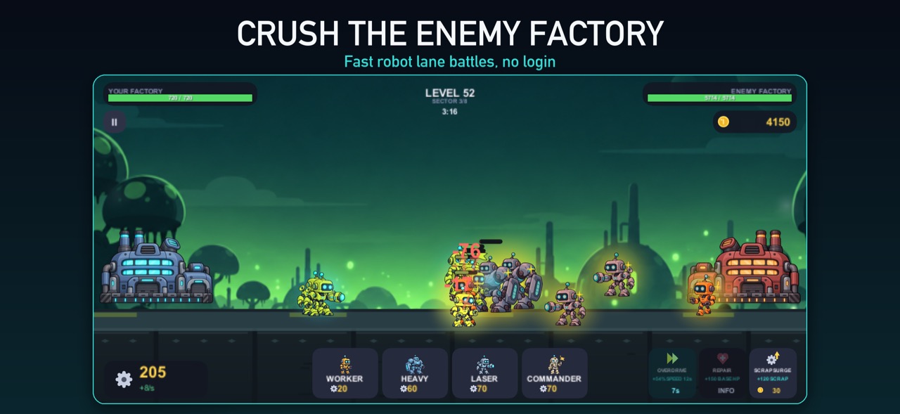 Gearline: Factory War screenshot 1